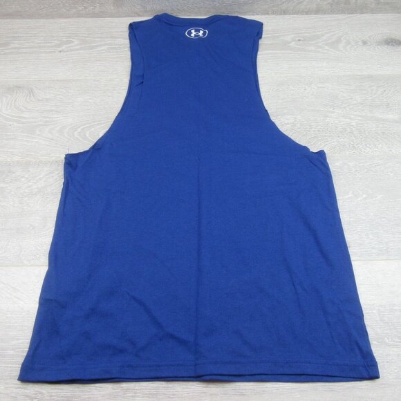 Under Armour Project Rock Iron Paradise Tank Top Mens Size XL Royal Blue NEW - Picture 5 of 9